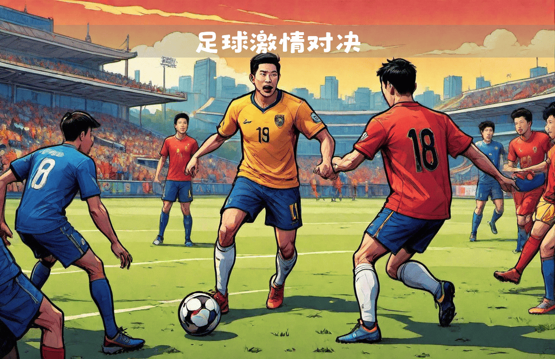 足球赛场上的赛事备受瞩目，球员们全力冲刺